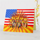 Carte Dumset avec drapeau Stars & Stripes (Fleur jaune)