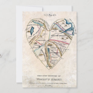 Carte d'un coeur de femmes