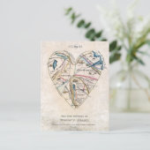 Carte d'un coeur de femmes (Debout devant)