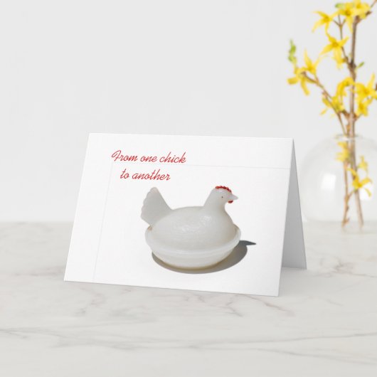 Carte D'un poussin à un autre (Fleur jaune)