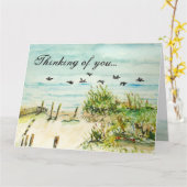 Carte Dunes de sable et banques externes la Caroline du (Fleur jaune)