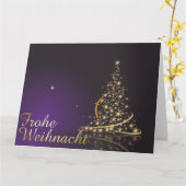 Carte Dunkelviolettes Weihnachtsmotiv mit Weihnachtsbaum (Fleur jaune)