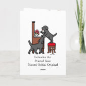 Carte Duo de marionnettes du Black Lab de maman (Dos)