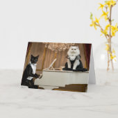 Carte Duo du salon de chat (Fleur jaune)
