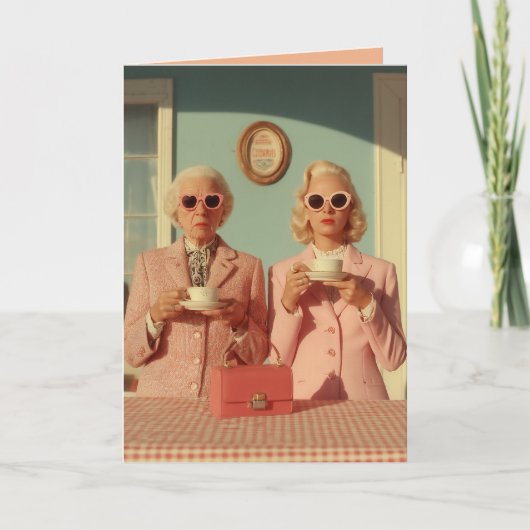 Carte Duo élégant pour le thé (Devant)