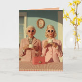 Carte Duo élégant pour le thé (Fleur jaune)