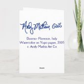 Carte Duomo - Florence Italie (Dos)