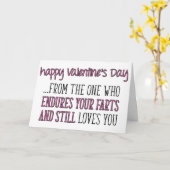 Carte Dure Your Farts, Funny Valentine's Day (Fleur jaune)
