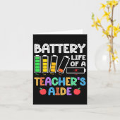 Carte Durée De Vie De La Batterie D'Un Enseignant Aide I (Fleur jaune)