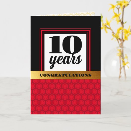 Carte Durée du jalon de l'anniversaire de l'employé (Fleur jaune)