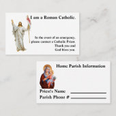 Carte d'urgence catholique (Devant / Derrière)