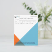 Carte d'urgence pour les perturbations courantes (Debout devant)