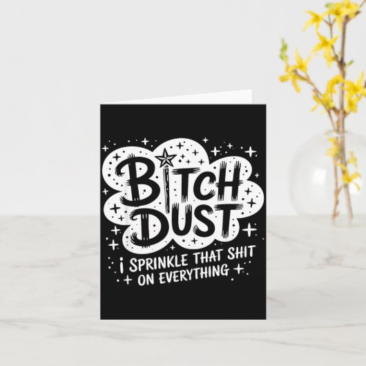 Carte Dust I Sprinkle That On Everything Halloween  (Fleur jaune)