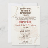 Carte Dust & Terracotta Boho Juif Hébreu Chuppah do-it-y (Dos)