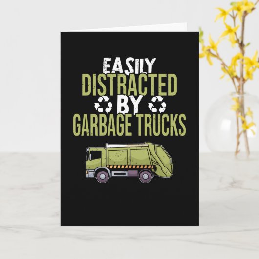 Carte Dusting Car Garbage Man Garbage Collection Dust (Fleur jaune)