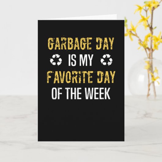 Carte Dusting Car Garbage Man Garbage Collection Dust (Fleur jaune)