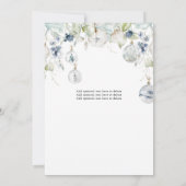 Carte Dusty bleu verdure hiver neige photo de Noël (Dos)