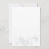 Carte Dusty Blue Floral Enregistrer La Date Annonce (Dos)