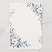 Carte Dusty Blue Floral Wedding Ceremony Program (Dos)