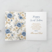 Carte Dusty Blue Gold Sweet Seize (Intérieur)