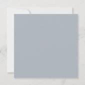 Carte Dusty Blue Square Elegant Wedding (Dos)