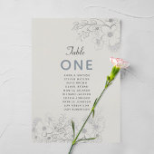 Carte Dusty Blue Vintage Wedating Chart