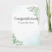 Carte Dusty Eucalyptus Feuilles Félicitations Nouveau Ac (Devant)