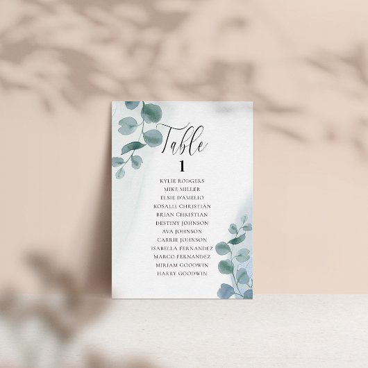 Carte Dusty Eucalyptus N'importe quel tableau Numéro de