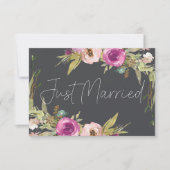 Carte Dusty Pink Purple Mariage De Charbon Vient De Se M (Devant)