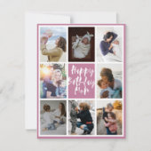 Carte Dusty Rose 8 Photo Collage Joyeux anniversaire Mam (Devant)