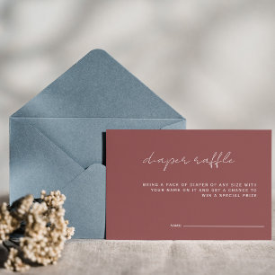 Carte Dusty rose Mini couches baby shower de tomboles