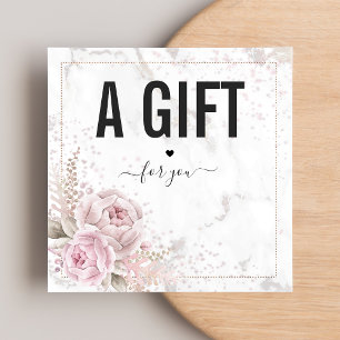 Carte Dusty Rose Vintage Floral Logo Beauty Salon Maquil