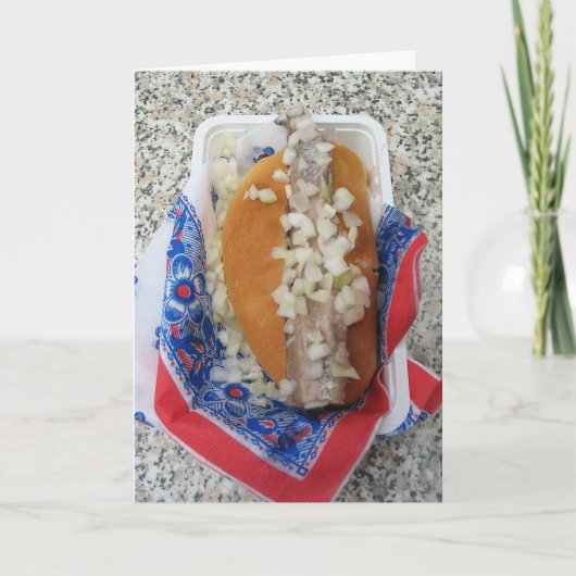 Carte Dutch Broodje Herring With Onions (Devant)