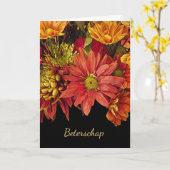 Carte Dutch Get Well Bientôt avec Fall Flower Arrangemen (Fleur jaune)