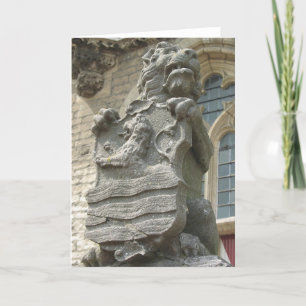 Carte Dutch Lion Holding Zeeland Coat of Arms Photo Card