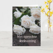 Carte Dutch Sympathy Met oprechte deelnememte (Fleur jaune)