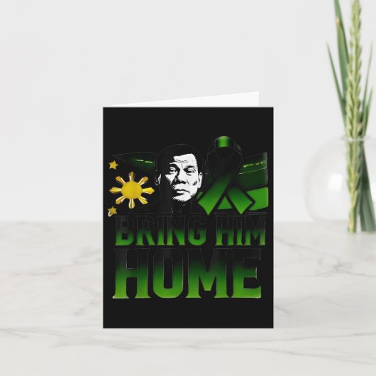 Carte Duterte Ramenez-Le À La Maison Philippines Prrd Du (Devant)