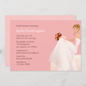 Carte d'Wedding shower mariée en attente (Devant / Derrière)