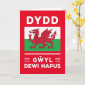 Carte Dydd Giles Dewi Hapus Joyeux Saint-Davides Jour 3 (Fleur jaune)
