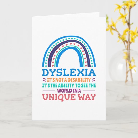 Carte Dyslexia (Fleur jaune)