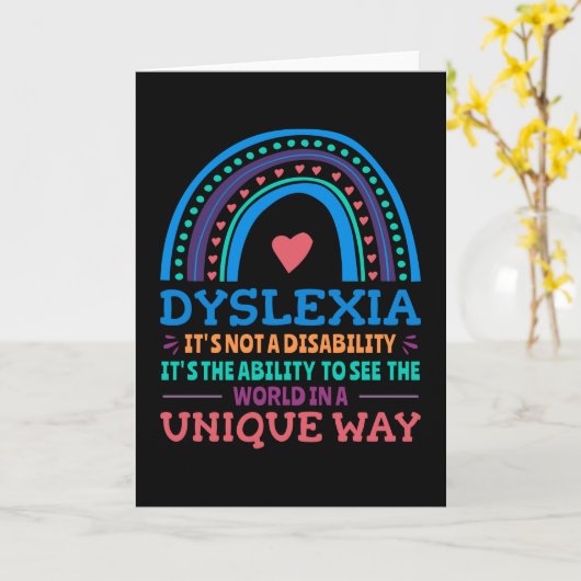 Carte Dyslexia (Fleur jaune)