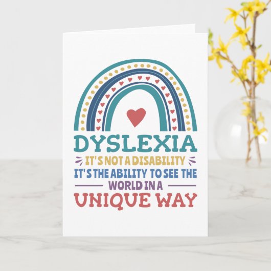 Carte Dyslexia (Fleur jaune)