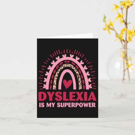 Carte Dyslexie Rétro Est Ma Lecture Dyslectique Superpui (Fleur jaune)