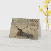 Carte E25 Élan mâle couché (Fleur jaune)