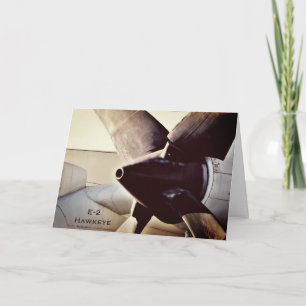 Carte E-2 Propeller Hawkeye Avion militaire Anniversaire