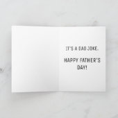 Carte E-CARD Fête des pères drôle "Pas un exercice" Papa (Intérieur)