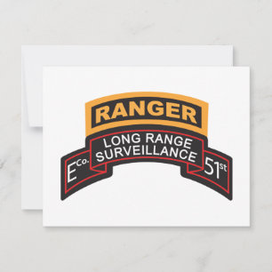 Carte E Co 51st Infantry LRS Scroll, onglet Ranger