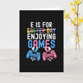 Carte E est pour profiter des jeux cadeau de Pâques pour (Fleur jaune)