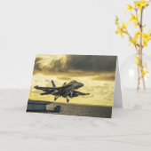 Carte Ea18 g growler fighter jet launching off carrier (Fleur jaune)