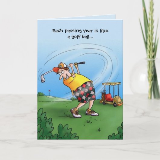 Carte Each Year is like a Golf Ball Birthday (Devant)